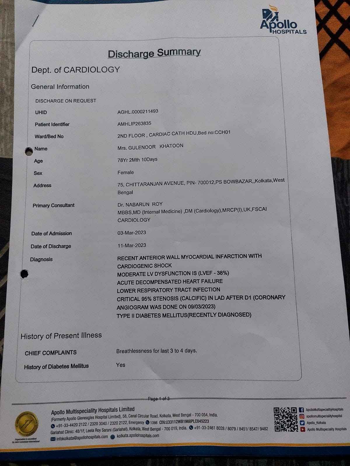 My Mother Is Suffering From Chest Infection. We Need Your Help To